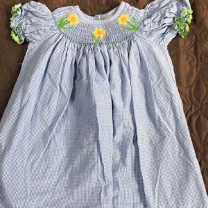 24 month smocked flower dress